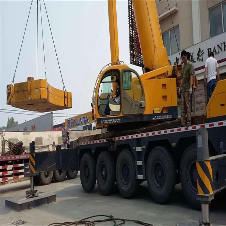 邳州当地吊车出租|机器吊装|75吨|工厂搬迁服务